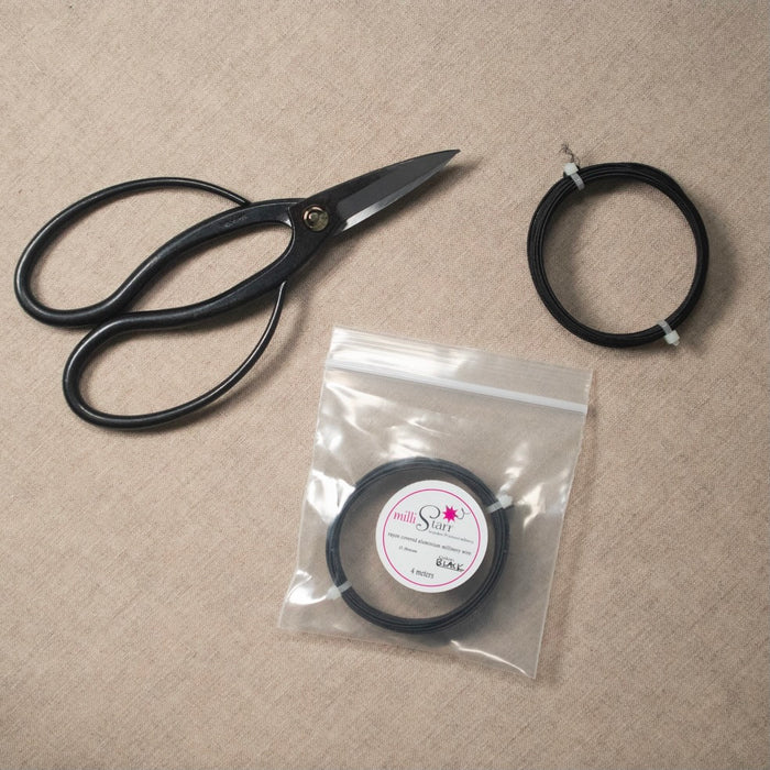 Aluminum Millinery Wire - Black